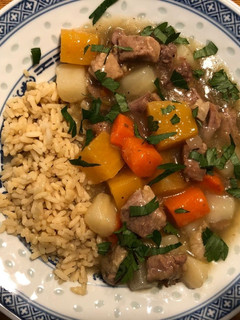 A picture of Pork Stew with Rutabaga.