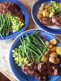 Minty lamb steaks
