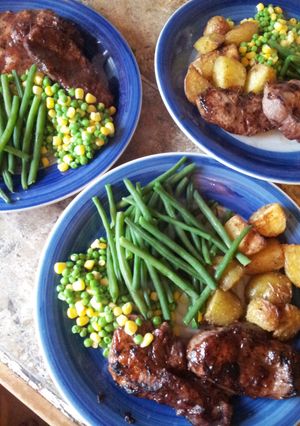 A picture of Minty lamb steaks.