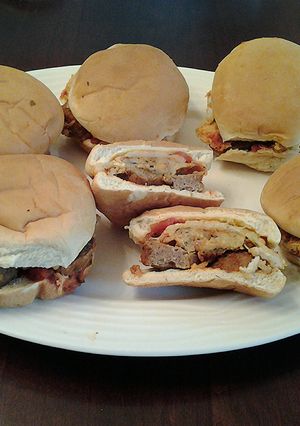 A picture of Meatball Parmesan Sandwiches.