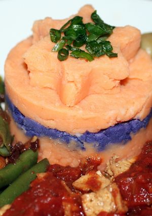 A picture of Sig's Sweet and Purple Mash Potatoes..