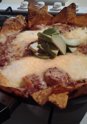 A picture of Mexican eggs nacho style.