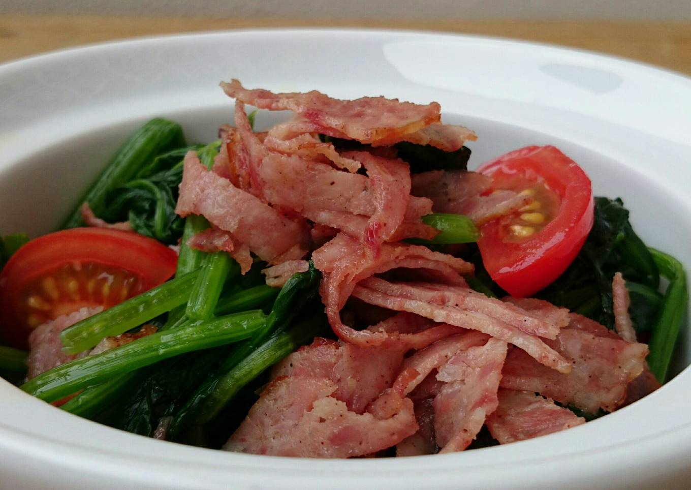 Spinach And Ham Stir Fry