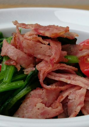 A picture of Spinach And Ham Stir Fry.