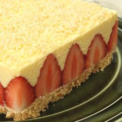 A picture of An Easy "le Fraisier" Style Cake with Lots of Strawberries.