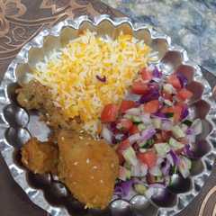 مرغ سوخاری با کابلی پلو🍗-レシピのメイン写真