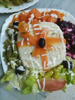 صورة لوصفة سلطة الأرز مع الخضر