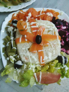 صورة لوصفة سلطة الأرز مع الخضر