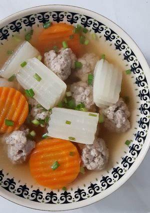 รูปของ "แกงจืดหัวไชเท้าหมูสับ"White Radish Soup with Minced Pork