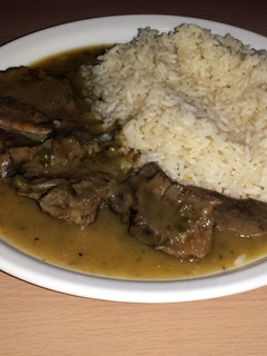 A picture of Beef tongue in capres sauce.
