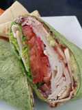Leftover roasted turkey sandwich wrap