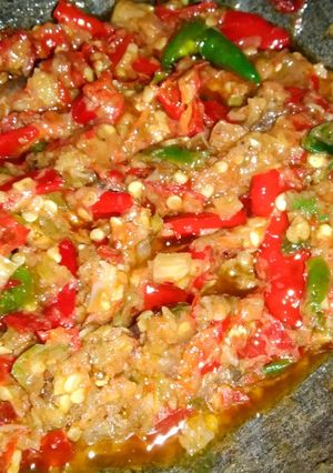 Foto resep Sambal terasi simple