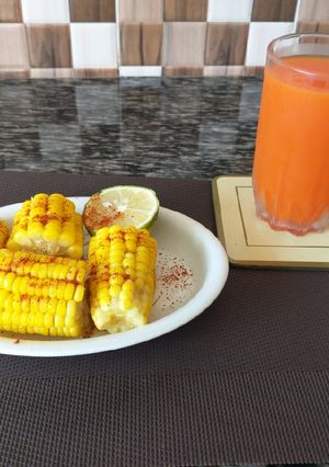A picture of Boiled Sweetcorn#15 minutes or less cooking recipe contest.