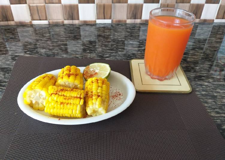 Boiled Sweetcorn#15 minutes or less cooking recipe contest