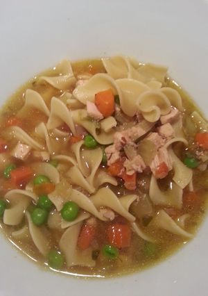 A picture of Pressure Cooker (Electric) Chicken Noodle Soup.