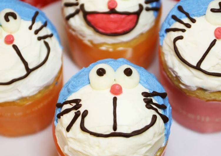 Simple Way to Make Gordon Ramsay Doraemon Cupcakes