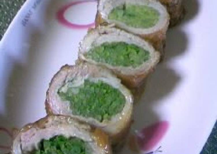 Recipe of Speedy Mizuna Pork Roll for Bento