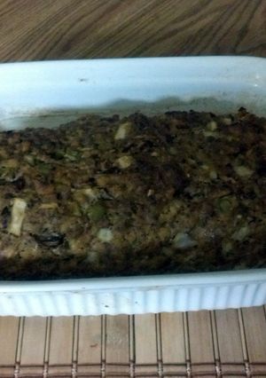 A picture of Mrs Maples Meatloaf.