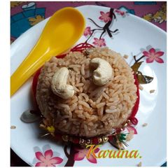 South famousVangi bath rice A picture of South famousVangi bath rice.