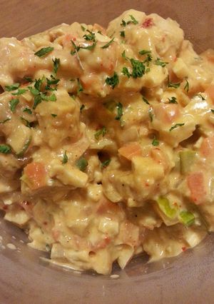 A picture of Korean-style Tempeh Salad (Vegan/Vegetarian).