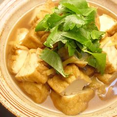 A picture of Simmered Atsuage with Sweet & Salty Ginger.
