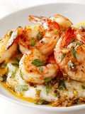 Lemon garlic shrimp and grits