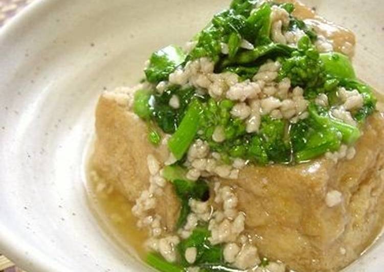 How to Prepare Super Quick Homemade Atsuage Broccolini Soboro An