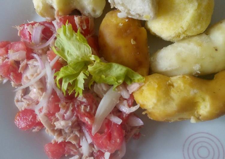 Ensalada de atún con papas