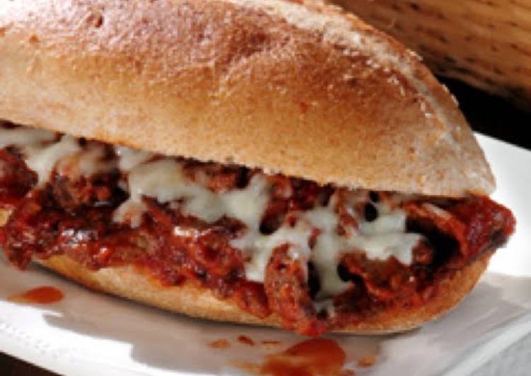 Recipe of Speedy Italian Cheese Steak Sandwiches