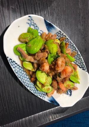 รูปของ สะตอผัดกะปิกุ้งสด(สูตรเผ็ดน้อย)