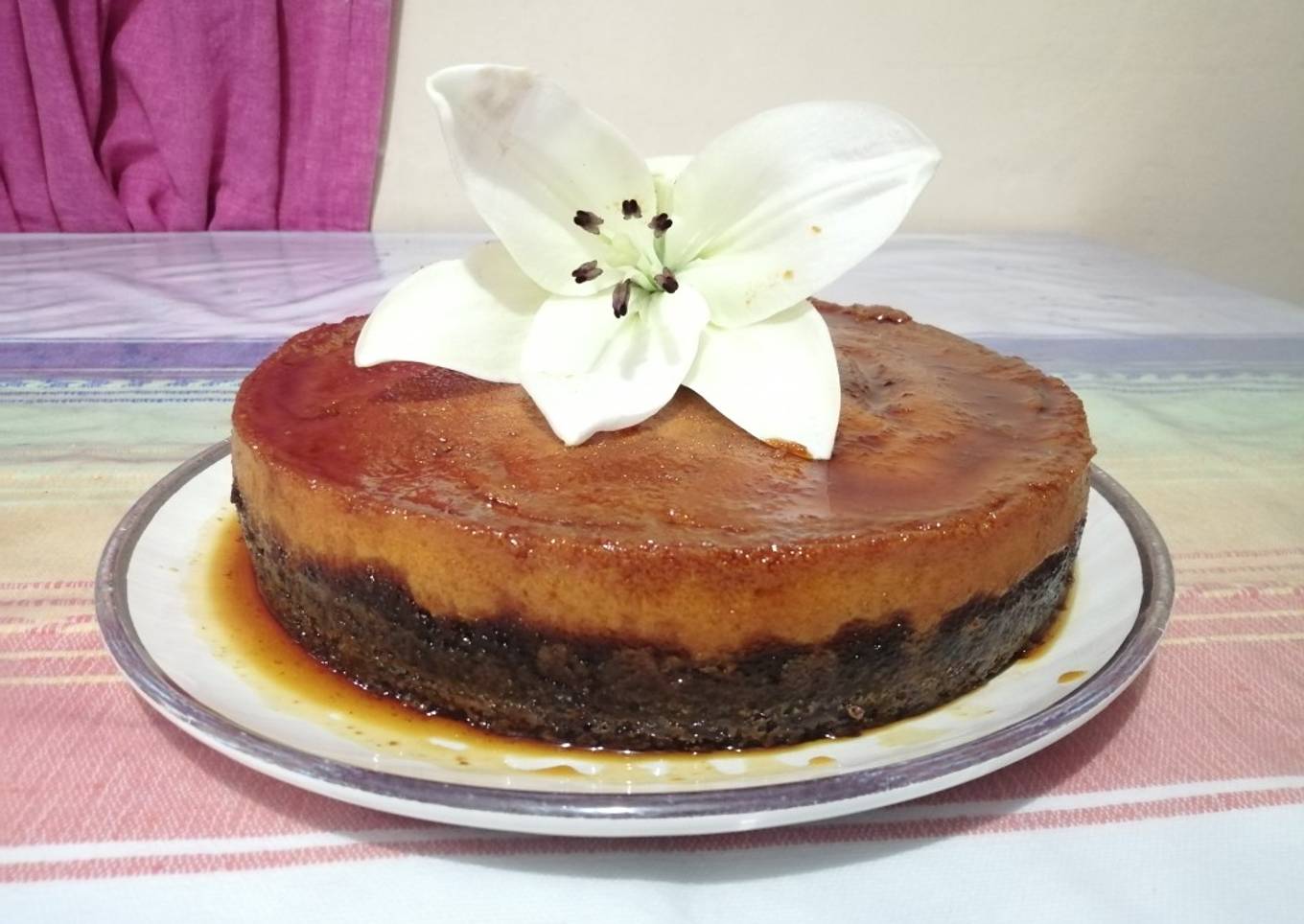 Pastel imposible (chocoflan)