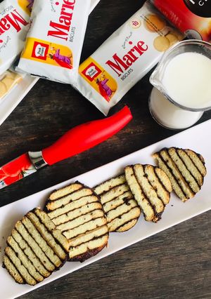 A picture of Instant Marie biscuit Cake.