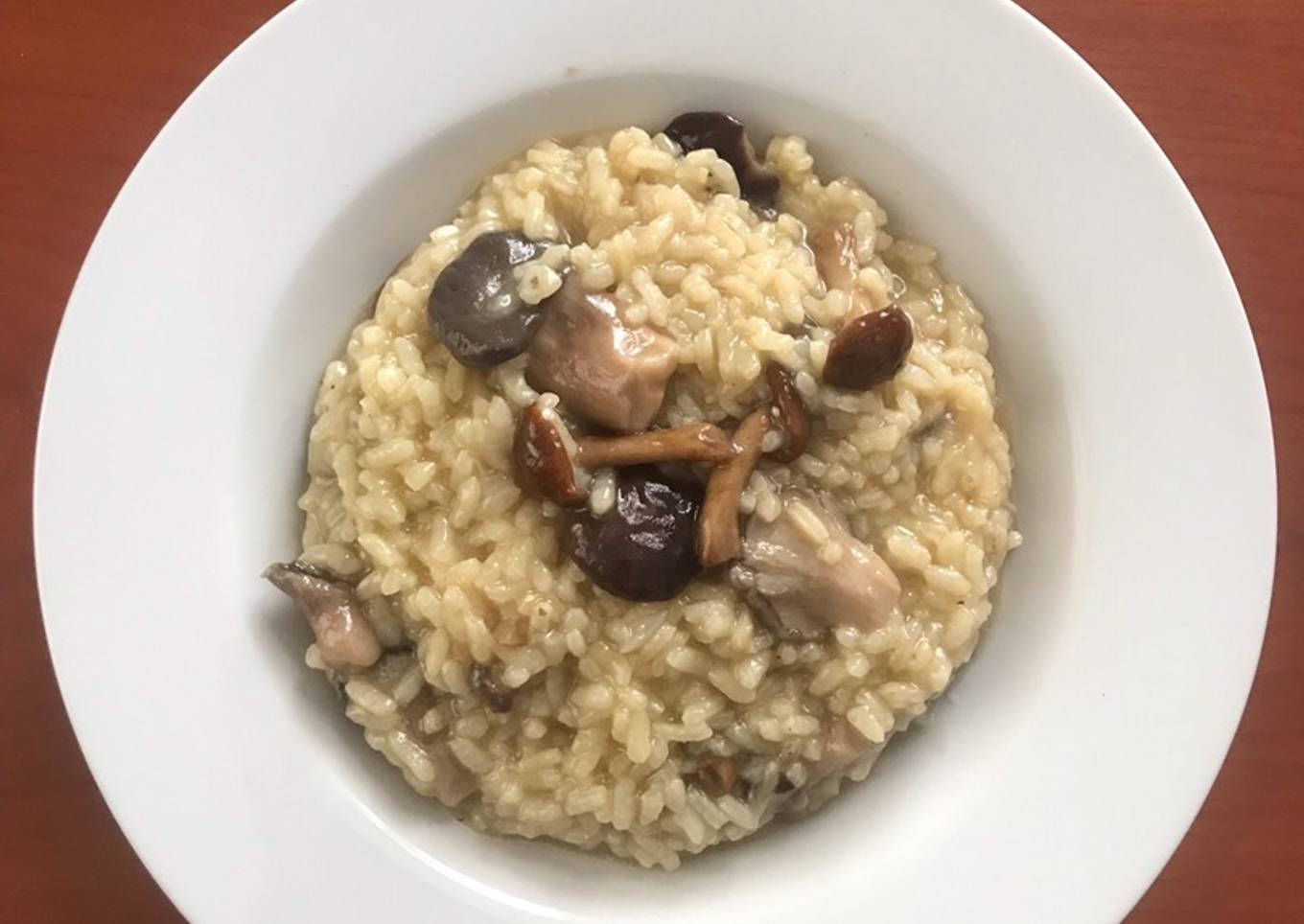 Risotto con setas variadas, a mi manera