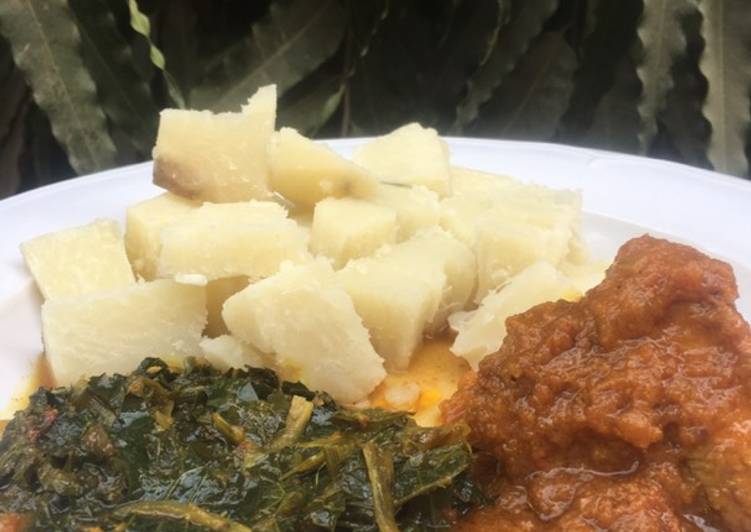 Yam, stew and veg stew