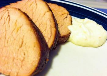 How To Cooking Recipe Marinated Pork Tenderloin wHorseradish Sauce Delicious Simple