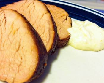 The New Way Cooking Recipe Marinated Pork Tenderloin wHorseradish Sauce Delicious Nutritious