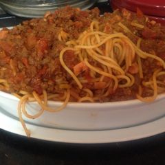 My Rich And Meaty Spaghetti Bolognaise 💜 A picture of My Rich And Meaty Spaghetti Bolognaise 💜.