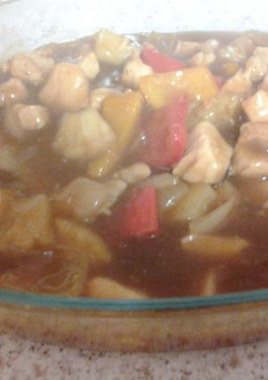A picture of Moes Sweet And Sour Chicken.