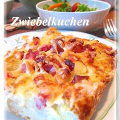 A picture of Zwiebelkuchen -- Savory Onion Cake for Autumn.