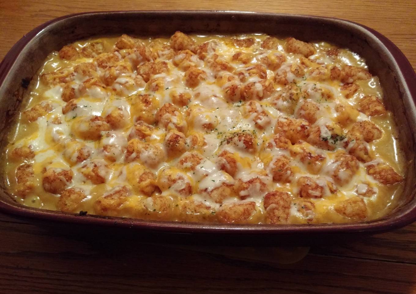 Cheesy Tater Tot Hotdish