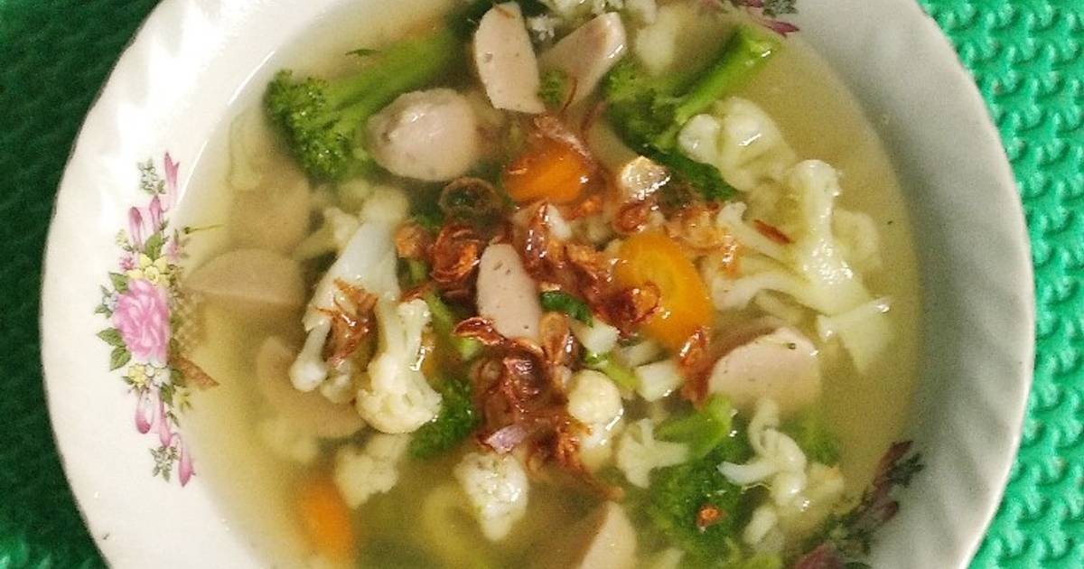 Resep Sop Kembang Kol And Brokoli Oleh Mama Rizky Cookpad