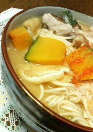 A picture of Hoto Flat Noodles with Hiyamugi Noodles.