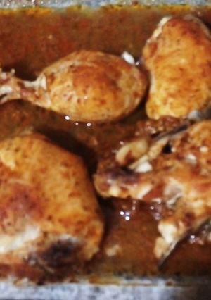 Una foto de Pollo al horno fusión
