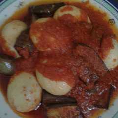 Telor balado terong রেসিপির প্রধান ছবি