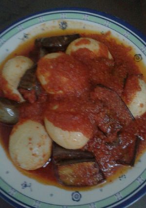Foto resep Telor balado terong