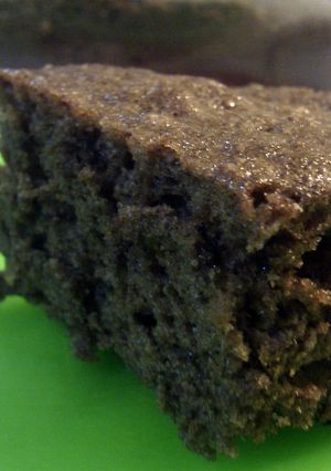 A picture of 5-minute microwave brownie.