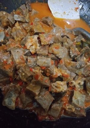 Foto resep Paru sapi mercon