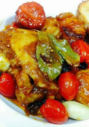 A picture of Kanya's Chicken Roasted with Honey and Ginger.