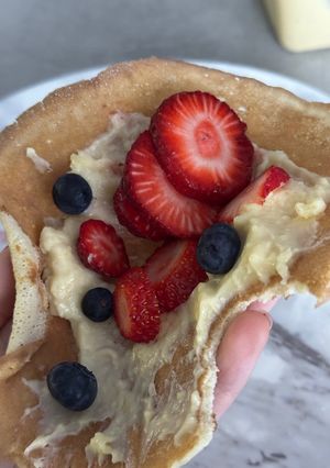 Una foto de Crema pastelera sin azúcar - APTA SIBO - SIN TACC - SIN LACTOSA