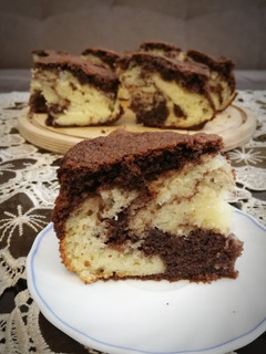 عکسی از دستور کیک ماربل براونی😍